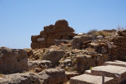 Fortress walls built during the Peloponnesian War to protect the Temple of Poseidon from Spartan invasion